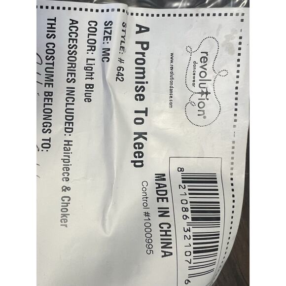 Revolution Dance Wear A Promise To Keep Blue And White Dance Costume - Picture 4 of 4